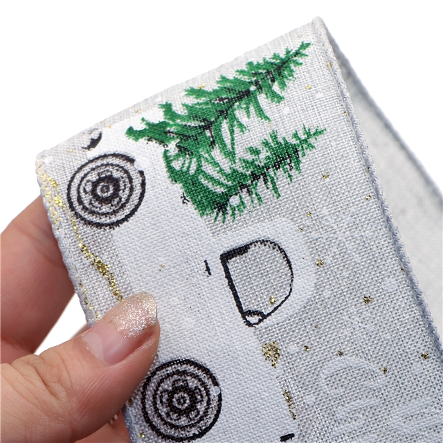 2.5" heat transfer printed linen 63mm(2-1/2