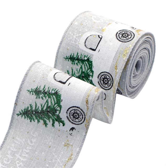 2.5" heat transfer printed linen 63mm(2-1/2