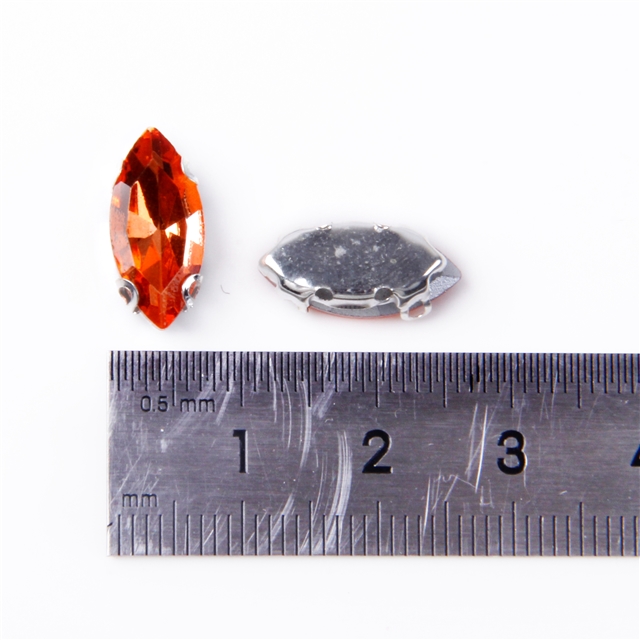 Horse eye claw drill Orange red 7*15mm(0.3*0.6