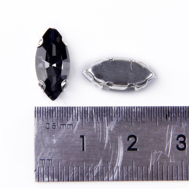 Horse eye claw drill Transparent Black 7*15mm(0.3*0.6