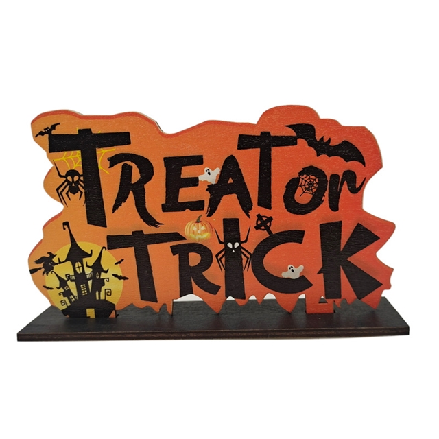 Wooden halloween wooden pendant Ornaments 5#19*11.5cm(7.5*4.5
