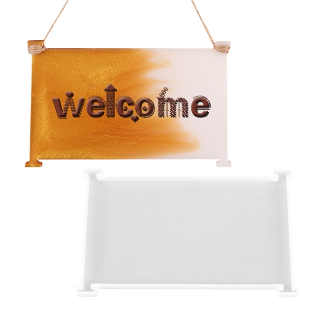 silicone  doorplate with hole silicone mold 