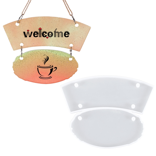silicone  doorplate with hole silicone mold 