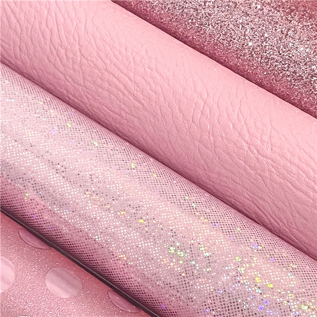 20*33cm synthetic leather pink series faux leather set(5pieces/set