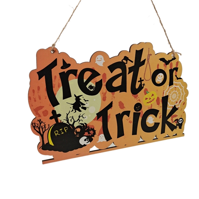 Wooden halloween wooden pendant Ornaments 21#27*17.5cm(10.6*6.9