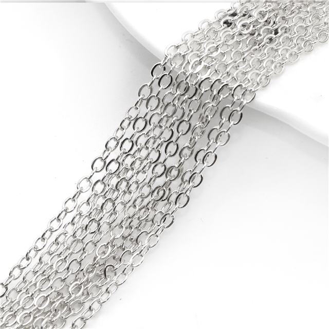 iron flat cross chain (1 yard/strip) white k