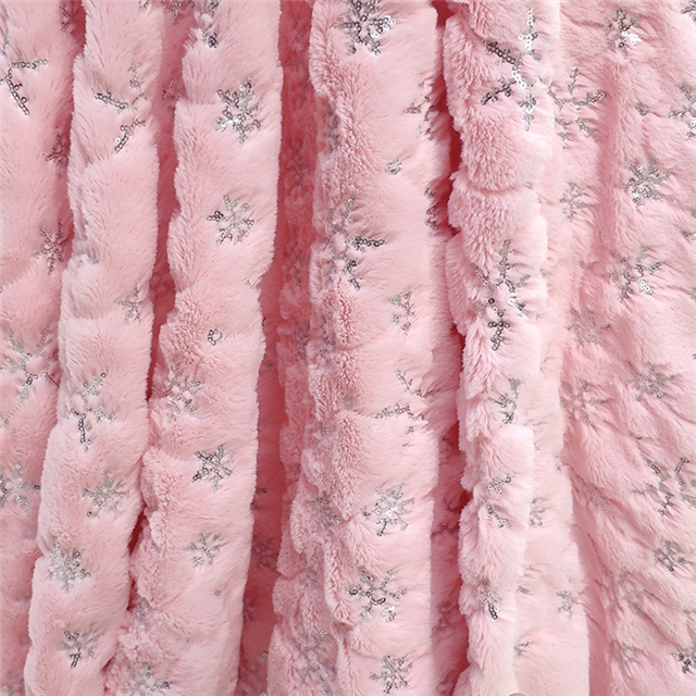 velvet snowflake pattern embroidered sequin velvet fabric