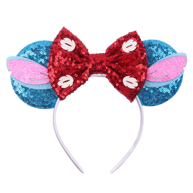 plastic+fabric mickey bowknot headband 17#