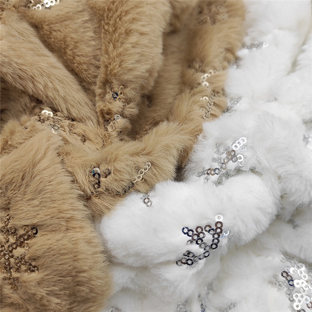 velvet snowflake pattern embroidered sequin velvet fabric