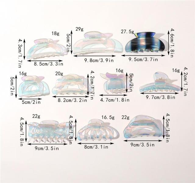 acetate sheet acetate colorful gradient claw clip