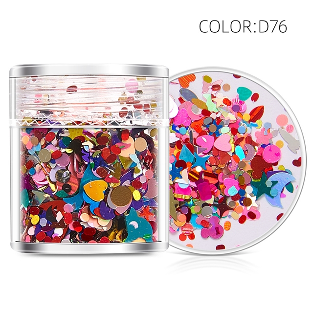 PET makeup nail christmas mix sequins 12 color set