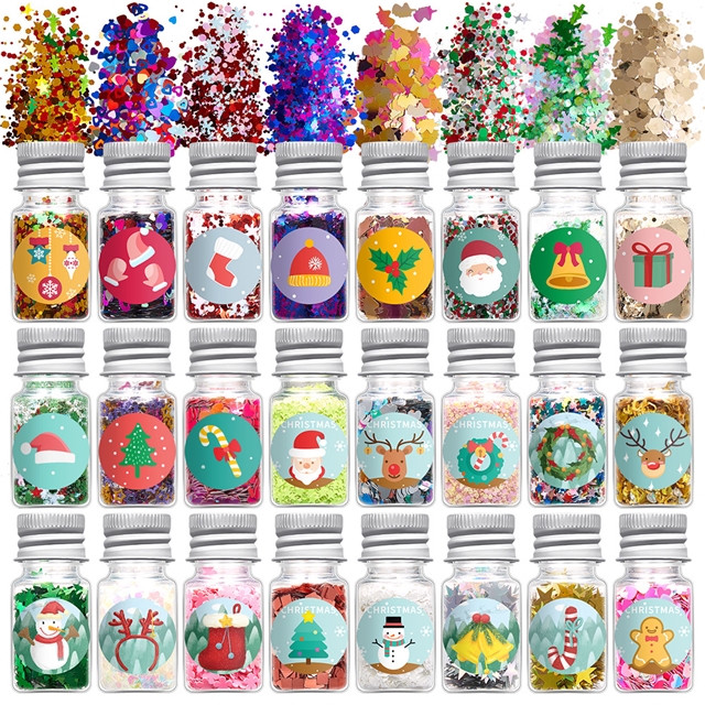 PET nail mixed sequin golden onion powder flash powder snowflake five pointed star christmas ornament