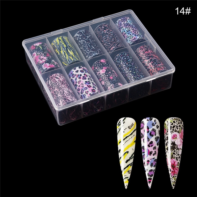 PET cartoon leopard butterfly star transfer paper nail art stickers