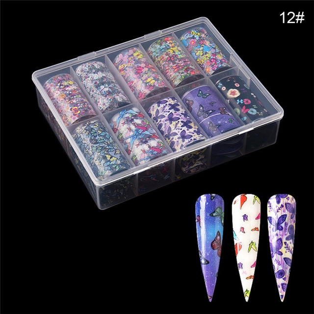 PET cartoon leopard butterfly star transfer paper nail art stickers