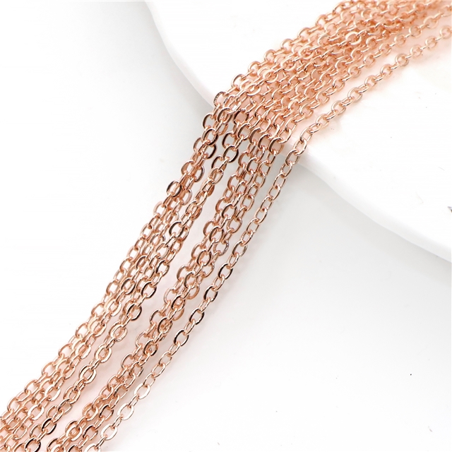 iron flat cross chain (1 yard/strip) rose golden