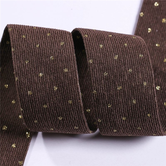 double sided corduroy hot stamping ribbon(20 yard/roll) dark brown,25mm(1