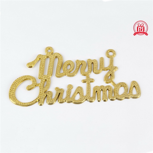 plastic merry christmas english alphabet pendant