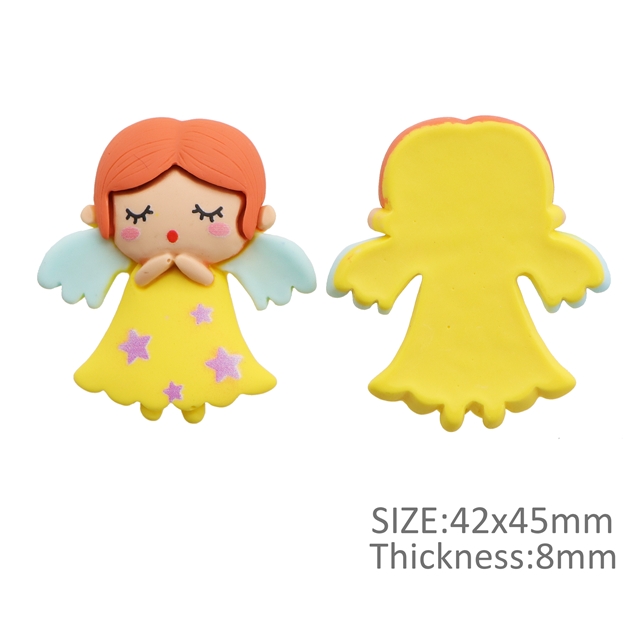 resin large angel 3d resin accessories 42*45mm(1.7*1.8