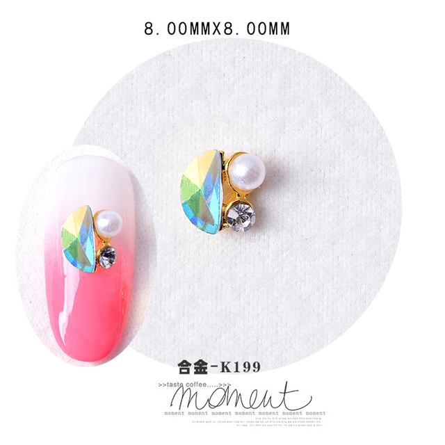 alloy+rhinestone flower water drop alloy diamond nail art decoration