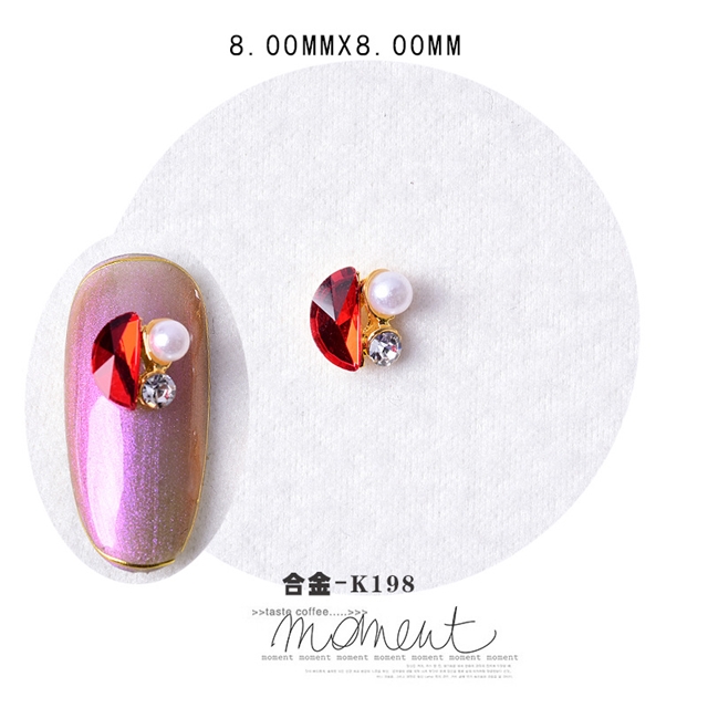 alloy+rhinestone flower water drop alloy diamond nail art decoration