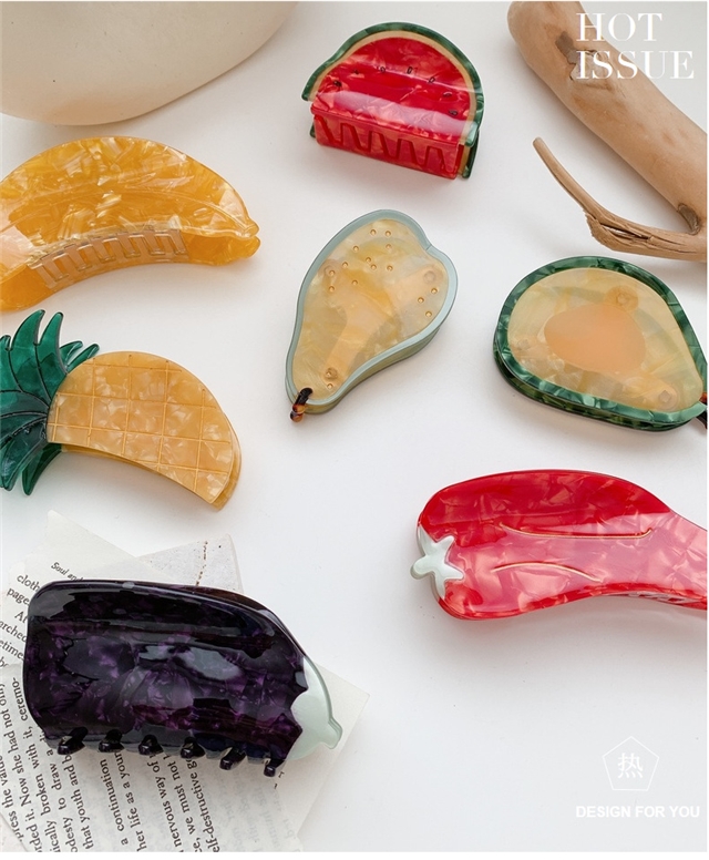 acetate fruit vegetable acetate shark hair claw