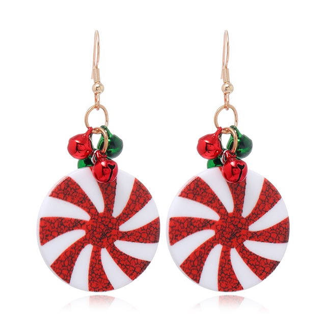 alloy christmas series earrings candy bell