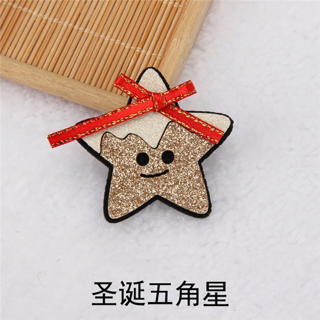 non woven patch Christmas day series glitter non woven patch 8#,45*45mm(1.8*1.8