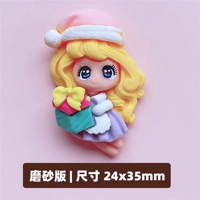 resin princess christmas series 3d resin accessories 2#,frosted