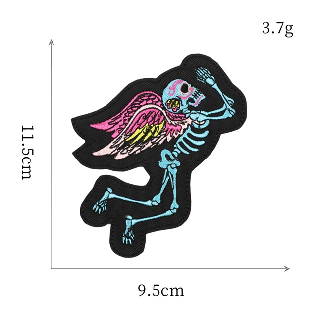 artificial silk halloween embroidery patch  devil,11.5*9.5cm(4.5*3.7