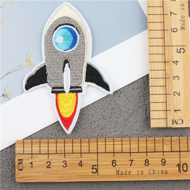 back with glue patch rocket embroidery patch (back with glue) 17#