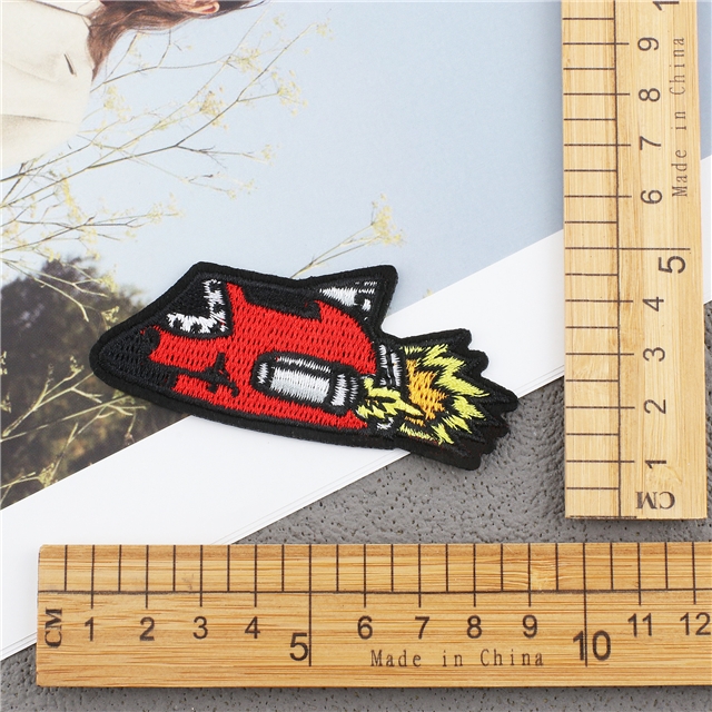 back with glue patch rocket embroidery patch (back with glue) 10#