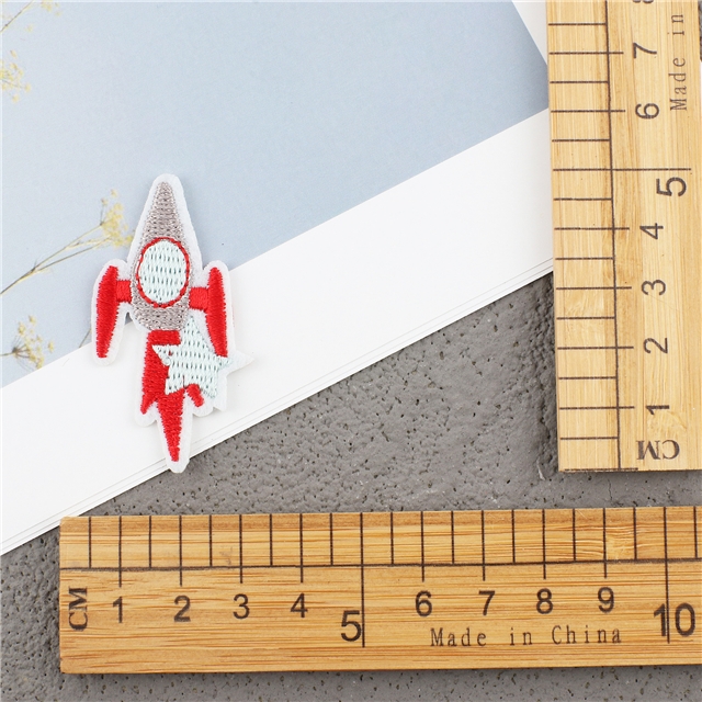 back with glue patch rocket embroidery patch (back with glue) 4#