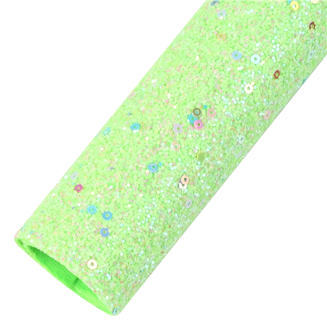 synthetic leather chunky glitter big small sequins mixed faux leather 20*33cm(7.9*13