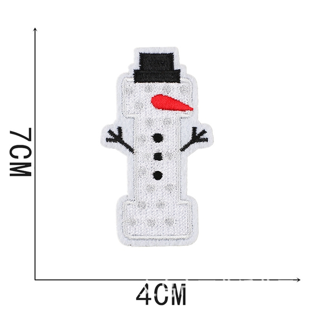 back with glue patch christmas letters embroidery patch (back with glue) I
