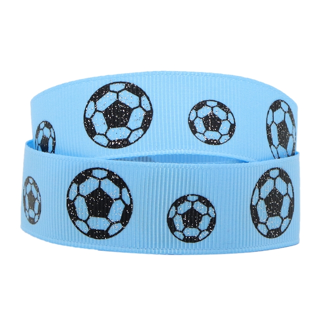 same as picture 7/8" 22mm glitter grosgrain glitter ribbon 311# blue 5yard