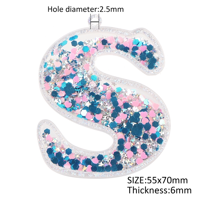 same as picture printed acrylic letter quicksand acrylic pendant S