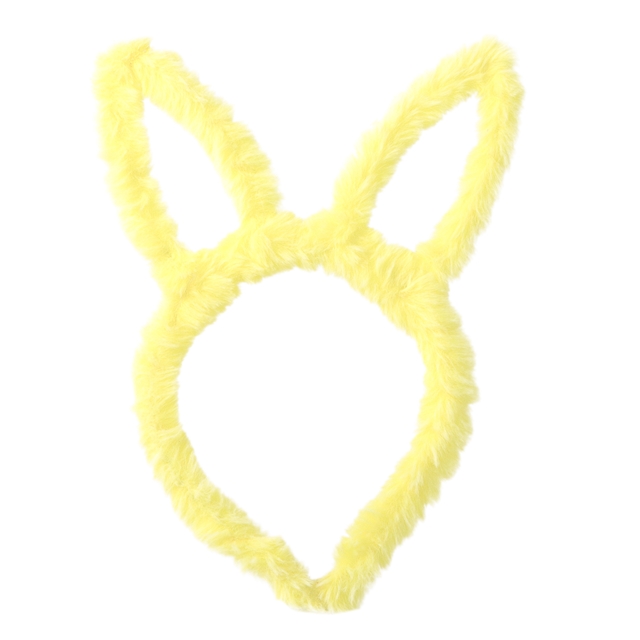 plush plush rabbit ears headband light yellow