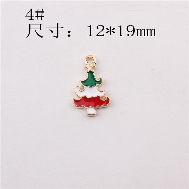 alloy christmas series drip oil alloy pendant