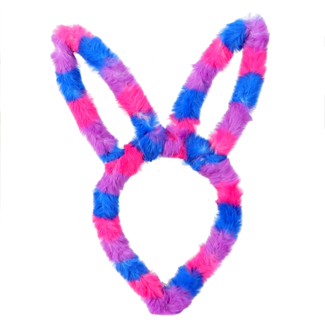 plush plush rabbit ears headband multicolor1