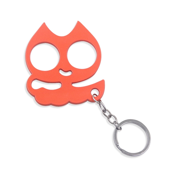 alloy Outdoor equipment self-rescue self-defense self-defense device cat keychain orange