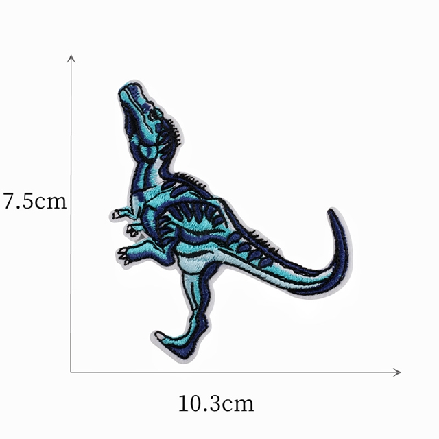 artificial silk jurassic dinosaur embroidered cloth patch 6#,7.5*10.3cm(3*4.1