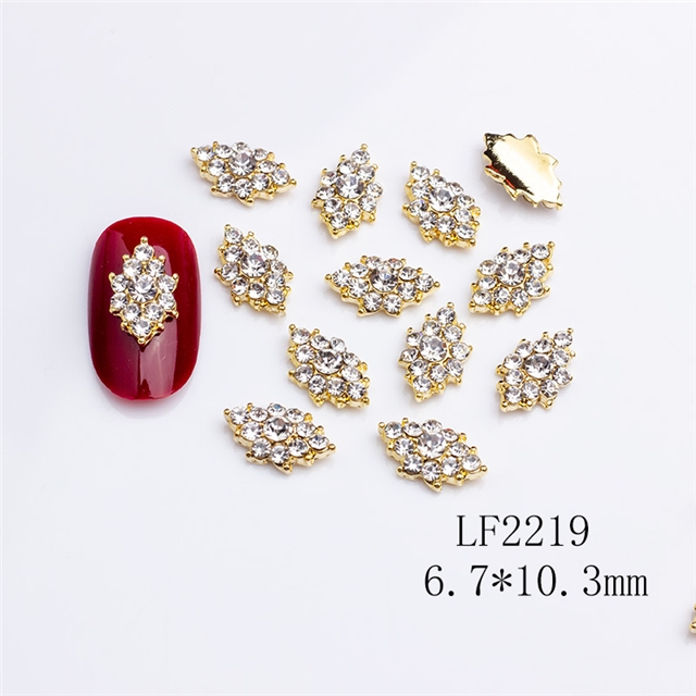 metal diamond sunflower turtle alloy nail accessories 2219