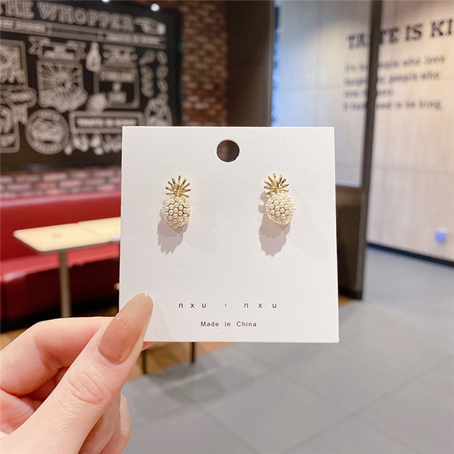 alloy 925 silver stud earrings women