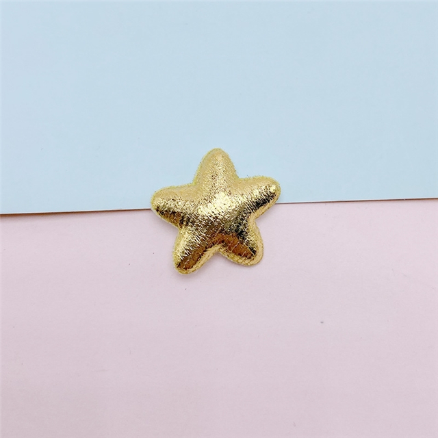 width: 20 mm fabrics gold and silver heart small star embossed accessories gold five pointed star88