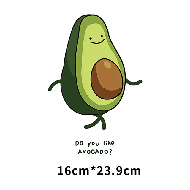 avocado series heat transfer Iron on stickers