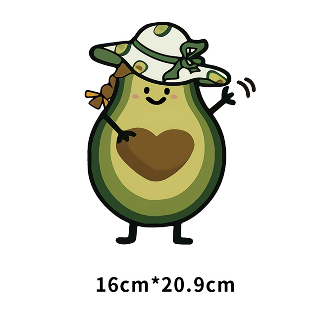 avocado series heat transfer Iron on stickers