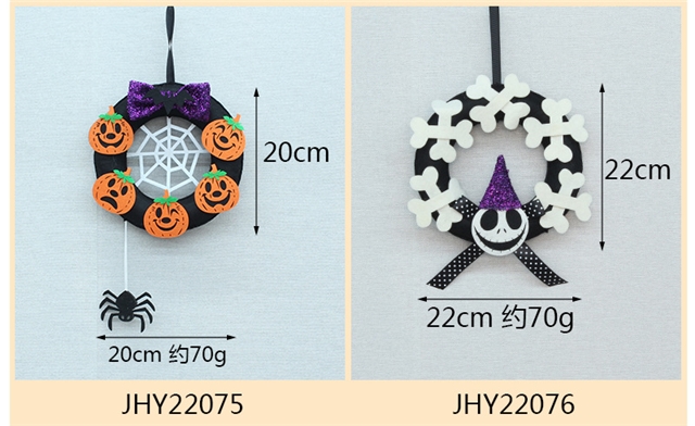 chemical fiber cloth halloween wreath rattan pendant