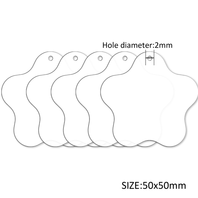 acrylic geometric transparent acrylic diy pendant flower,50*50mm(2*2