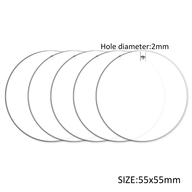acrylic geometric transparent acrylic diy pendant round,55*55mm(2.2*2.2