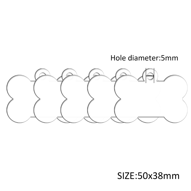 acrylic geometric transparent acrylic diy pendant bones,50*38mm(2*1-1/2